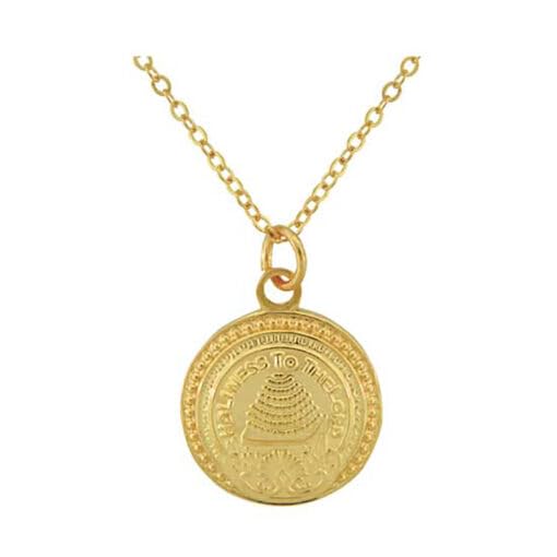 Salt Lake Temple Doorknob Necklace | Gold